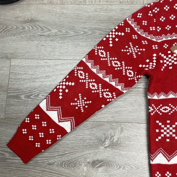 NWOT Rudolph The Red Nosed Reindeer Christmas Holiday Ugly Sweater L - Picture 4 of 16